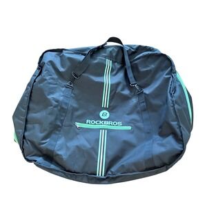 Rockbros Folding Bike Carry Bag Black Green‎ Padded Shoulder Strap Storage Case